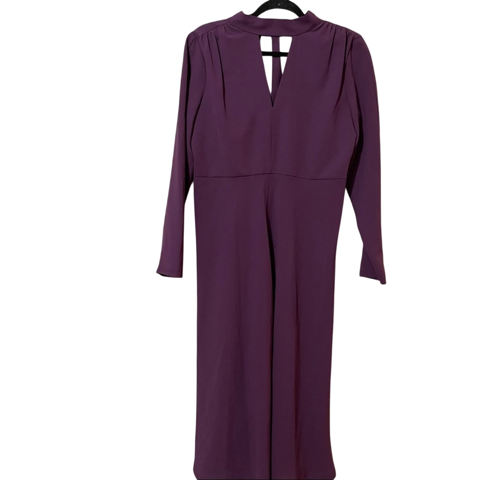 Lewit Purple Knee Length Cutouts A Line Dress Womens 0 Mini Quiet Luxury Fall